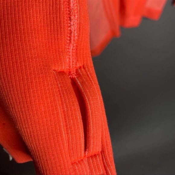 Athleta Orange Long Sleeve Neothermal Top M - Picture 4 of 5